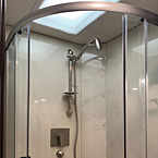 Solid Surface Shower with
Glass Door & Skylight
The comforts and look of your
home in your motorhome.